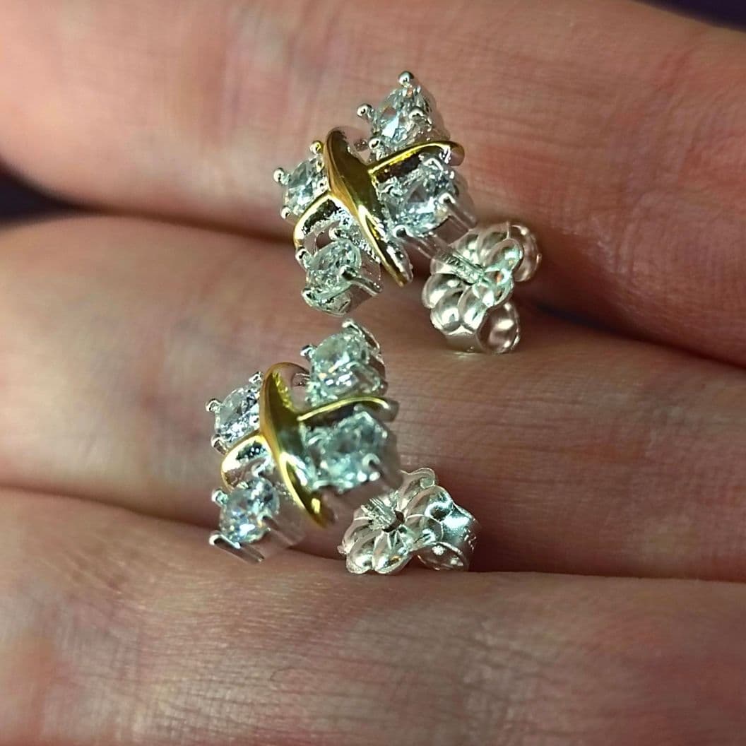 Купить Золотые  серьги Tiffany Schlumberger sixteen stone