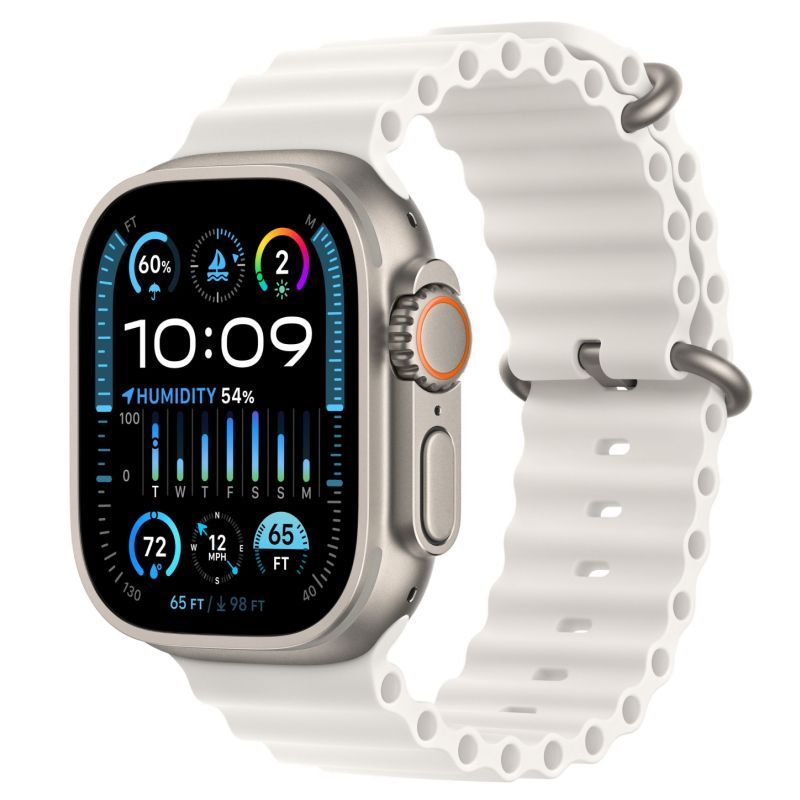 Купить Apple Watch Ultra 2 49mm Titanium с ремешком Ocean Band White