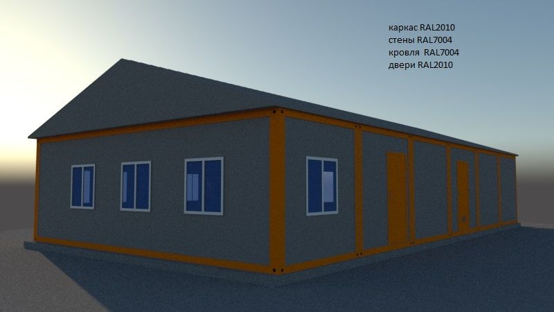 Купить Рабочий проект на блочно модульное здание контейнерного типа Прачечный комплекс с душевыми