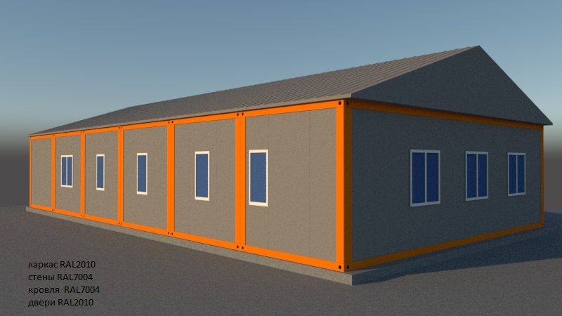 Купить Рабочий проект на блочно модульное здание контейнерного типа Прачечный комплекс с душевыми