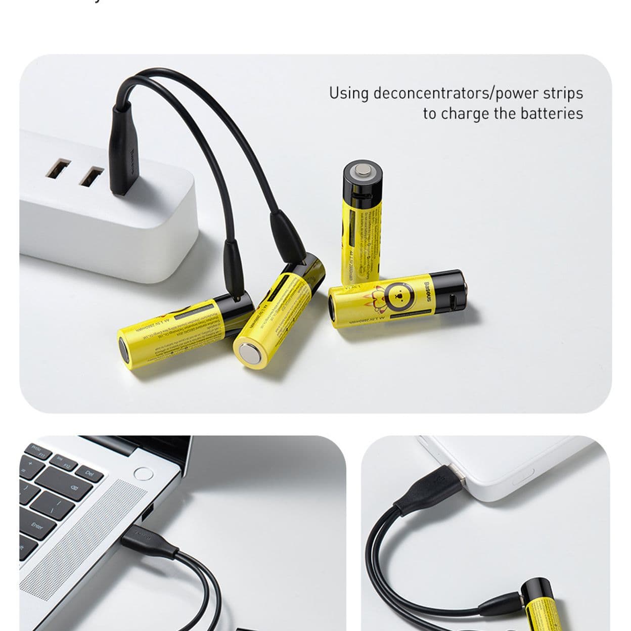 Купить Многоразовые аккумуляторы Baseus AA Rechargeable Li-ion Battery 4 шт