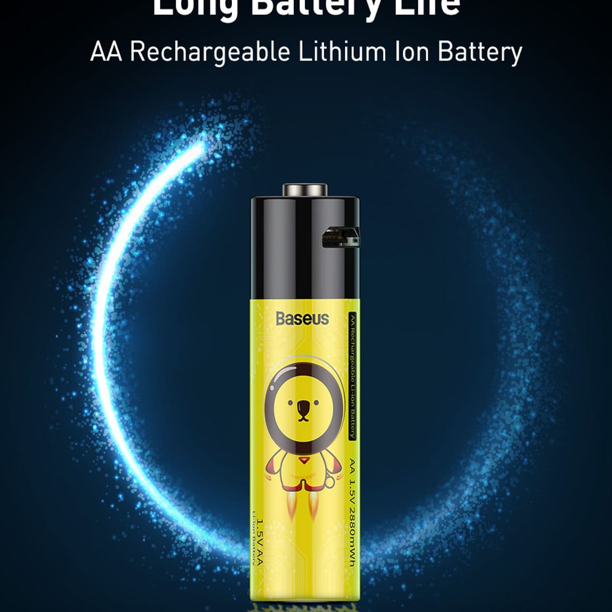 Купить Многоразовые аккумуляторы Baseus AA Rechargeable Li-ion Battery 4 шт