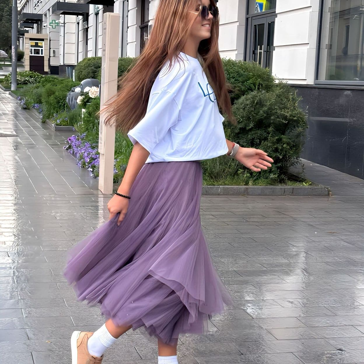 Купить Футболка oversize LOVE- White