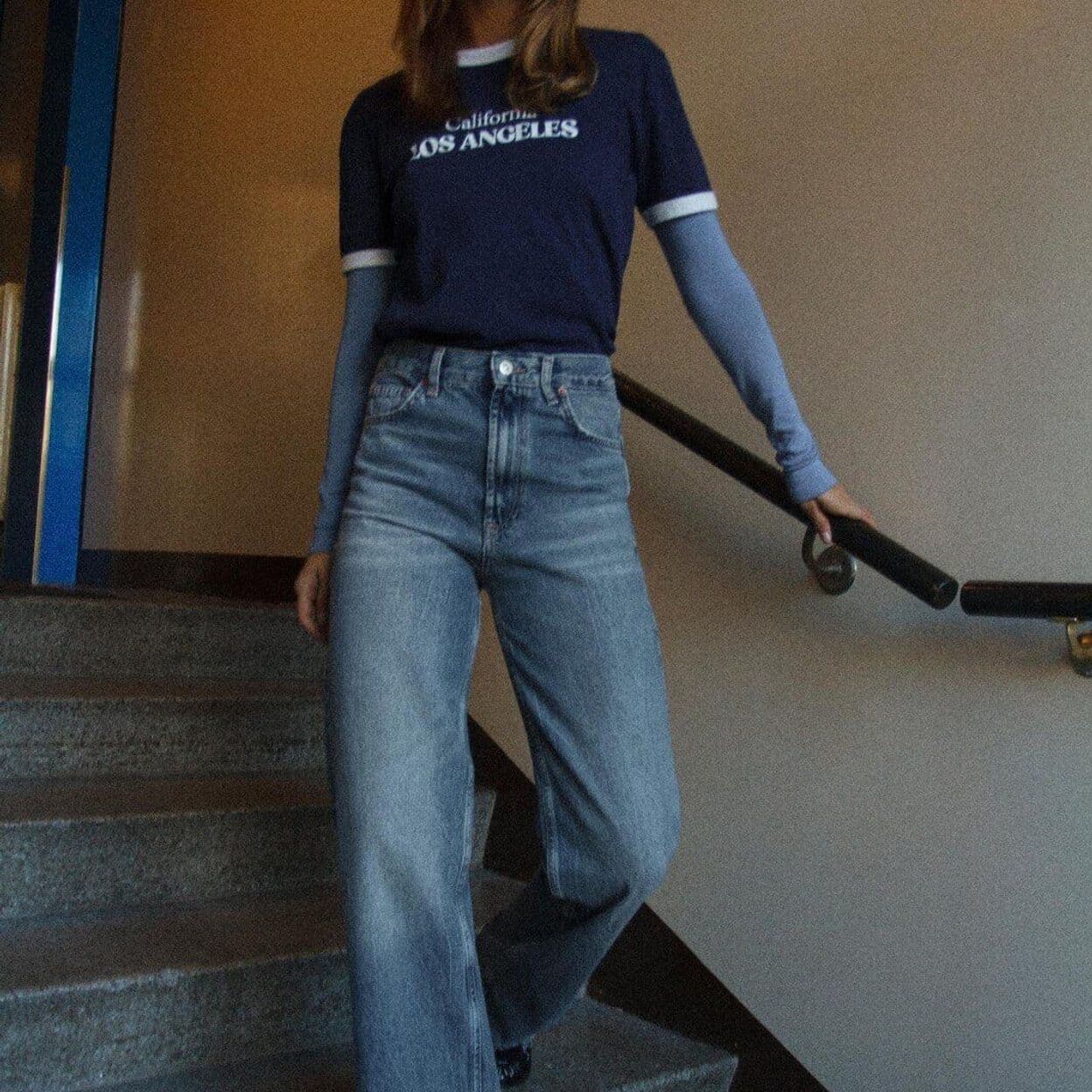 Купить Лонгслив в рубчик с надписью ZARA