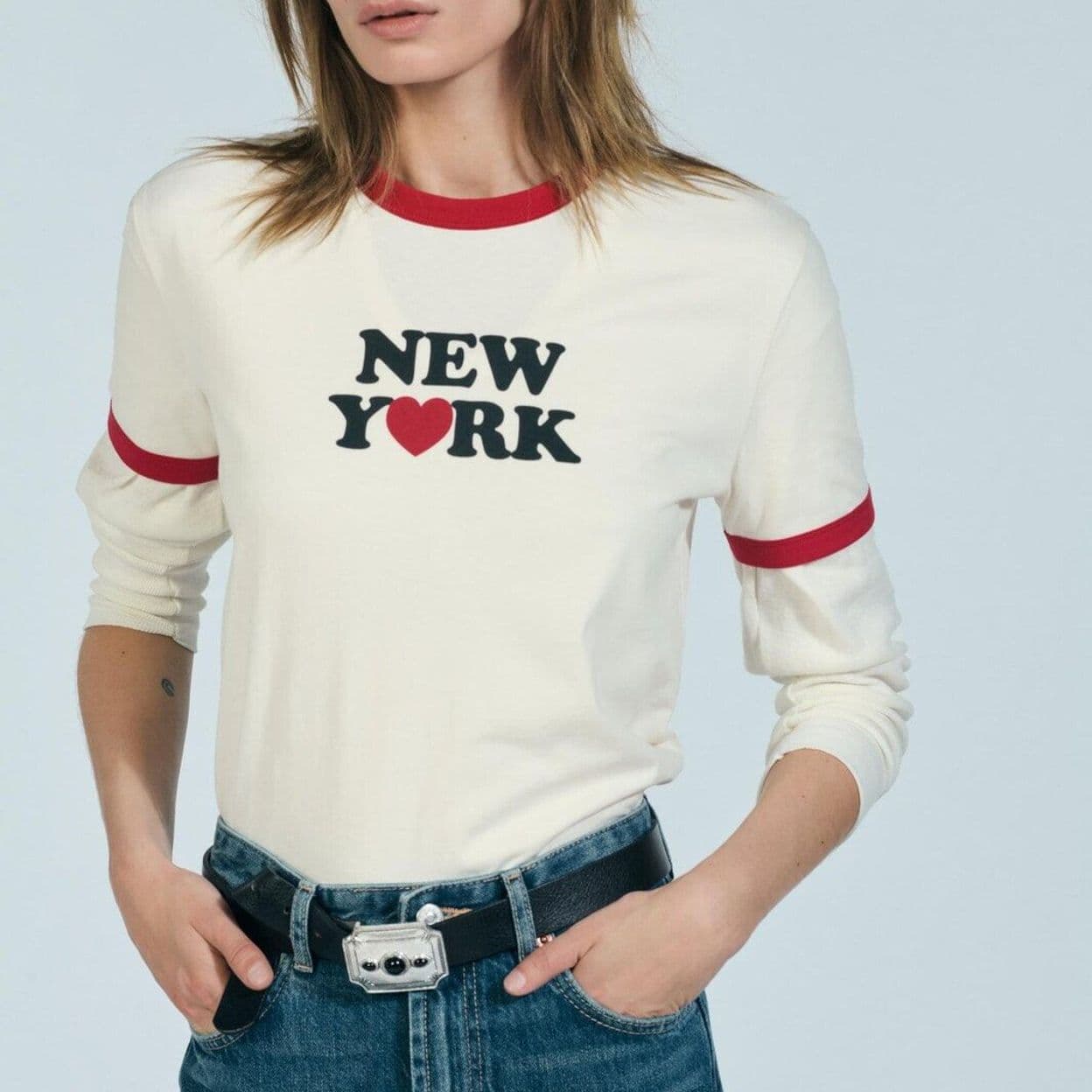 Купить Лонгслив в рубчик с надписью ZARA