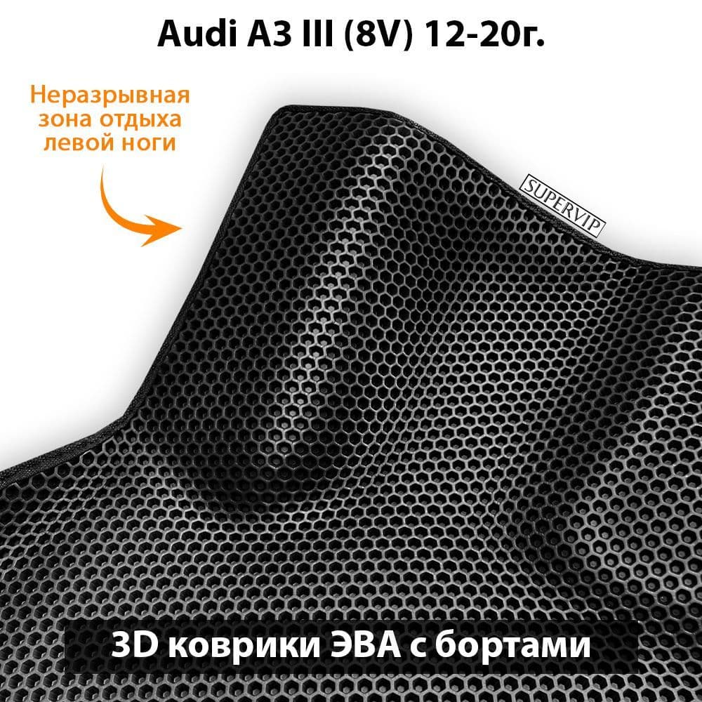 Купить Автоковрики ЭВА с бортами для Audi A3 III (8V)