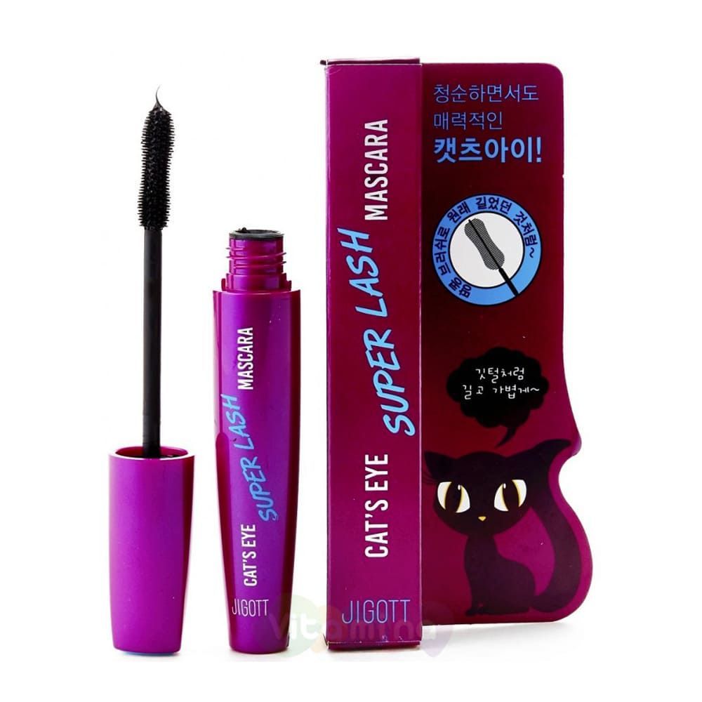 Купить JIGOTT Тушь для ресниц удлиняющая/Cat`s Eye Super Lash Mascara
