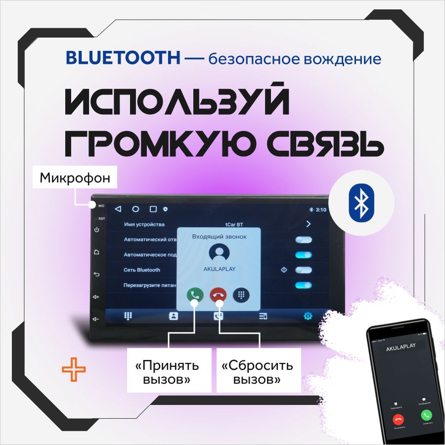 Купить Магнитола для авто 2 din 7 дюймов андроид автомагнитола
