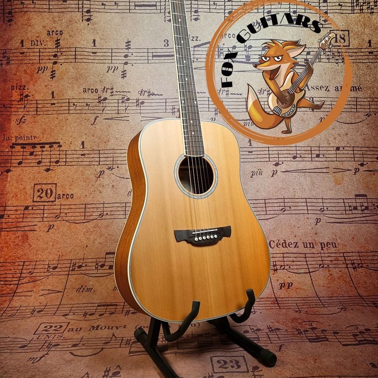 Купить Акустическая гитара из массива Crafter D7 с чехлом