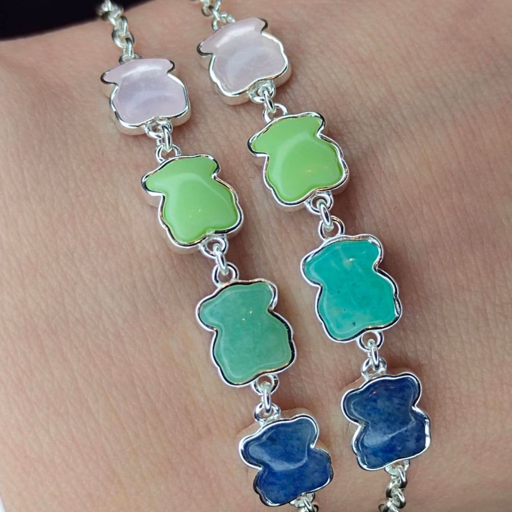 Купить Браслет Tous Color серебряный драгоценные камни