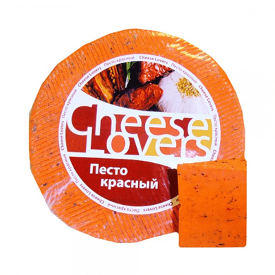 Купить СЫР CHEESE LOVERS ПЕСТО КРАСНЫЙ ~ 1 КГ. с доставкой на дом . Доставка продуктов Тюмень , доставка продуктов в Тюмени , dostavka-produktov-tyume