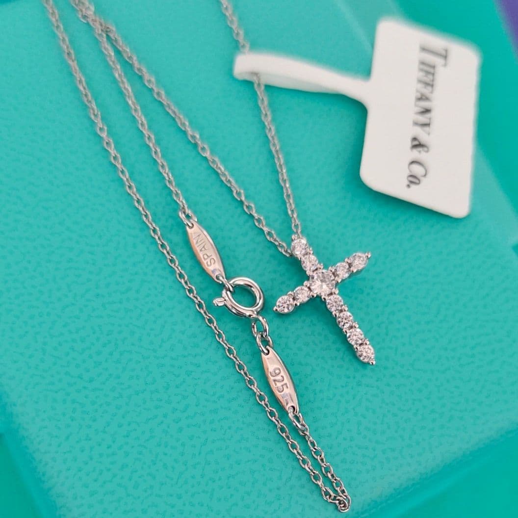 Купить Крестик Tiffany серебряный