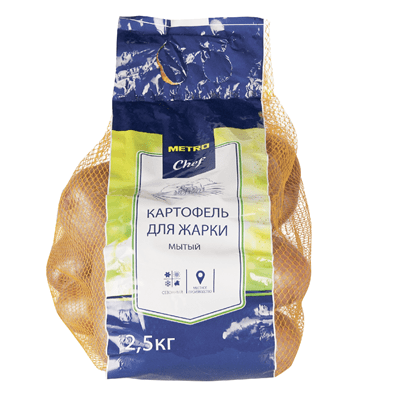 Купить КАРТОФЕЛЬ METRO CHEF ДЛЯ ЖАРКИ 2,5 КГ. доставка продуктов тюмень . доставка продуктов в тюмени . доставка фруктов тюмень . доставка фруктов в т