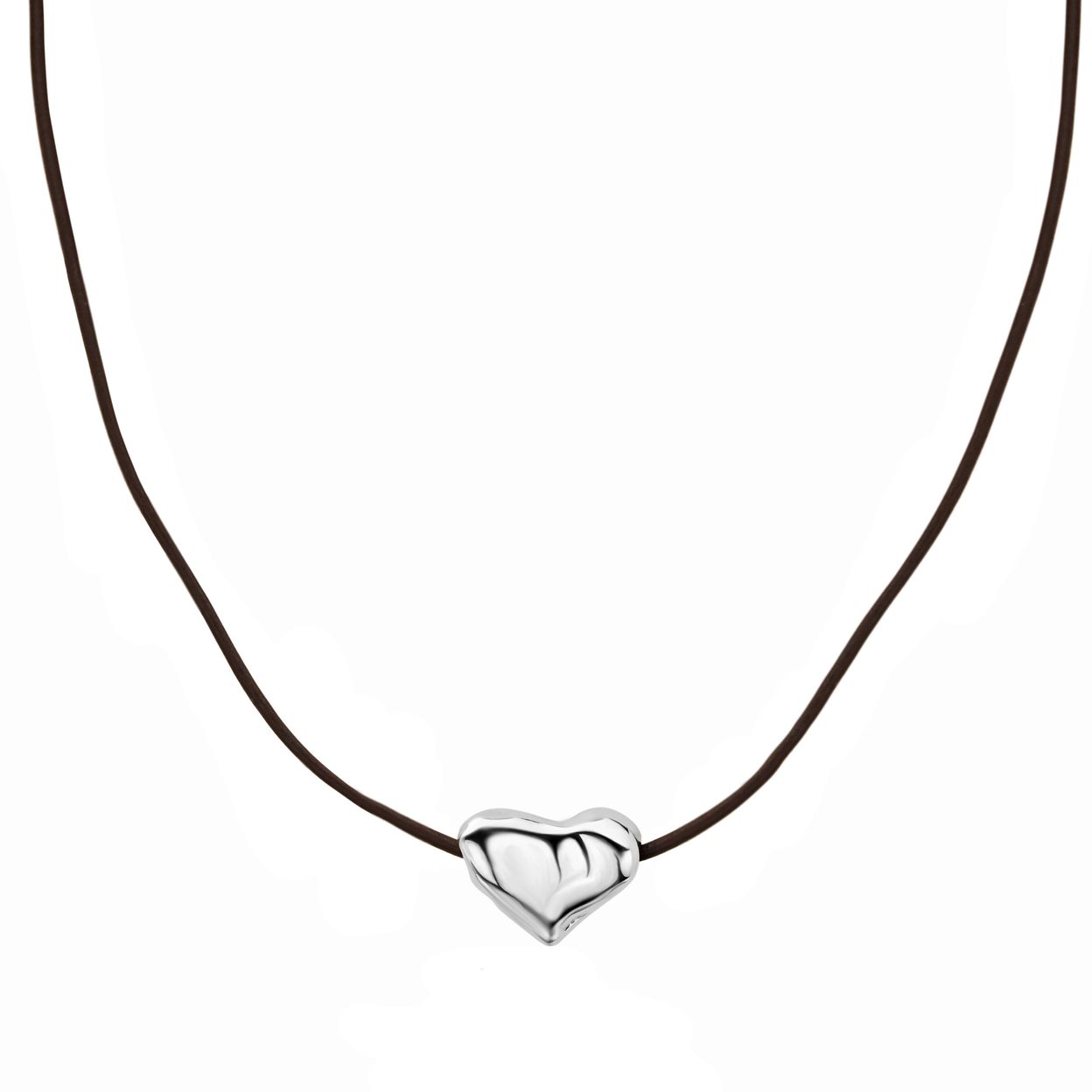 Купить LOVE ALWAYS WINS Чокер на шнурке с сердцем LOVE, платинирование