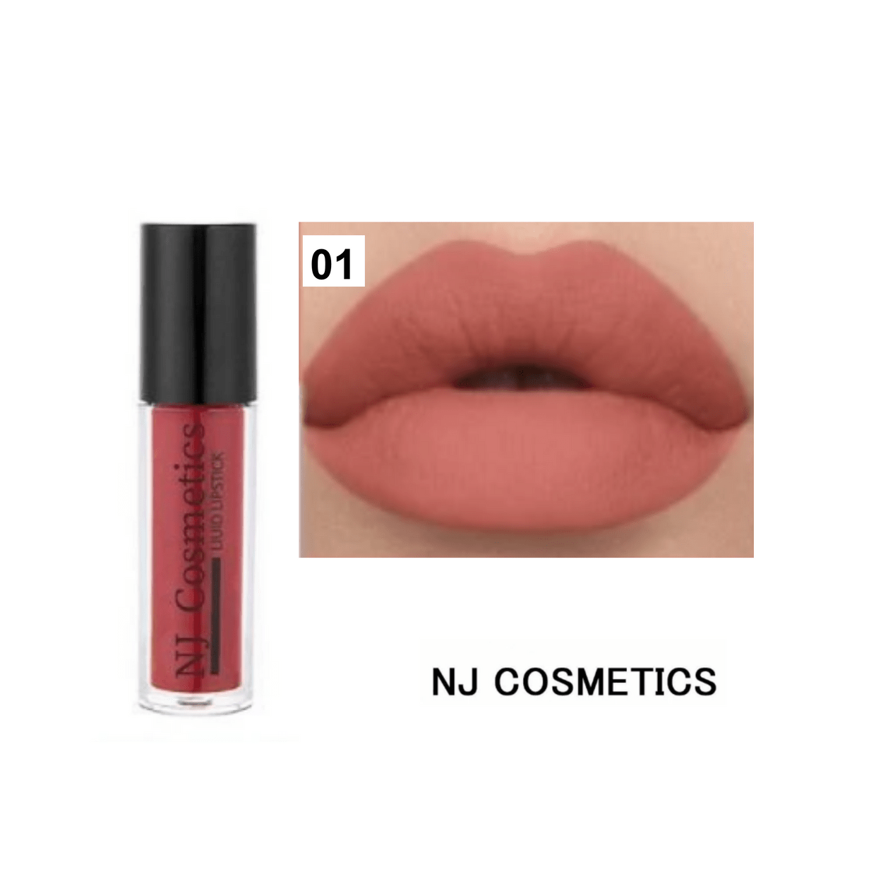 Купить NJ  Cosmetics Блеск матовый водостойкий/ тон 01