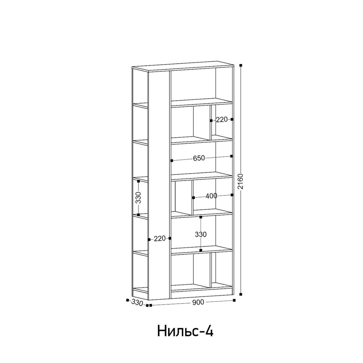 Купить «Нильс 4» стеллаж