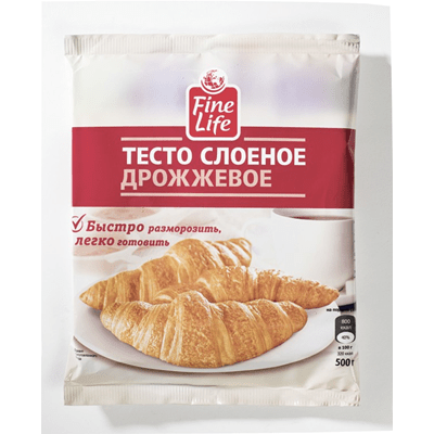 Купить ТЕСТО FINE LIFE СЛОЕНОЕ ДРОЖЖЕВОЕ 500 Г. Х 2 ШТ. доставка продуктов тюмень . доставка продуктов в тюмени . доставка фруктов тюмень . доставка ф