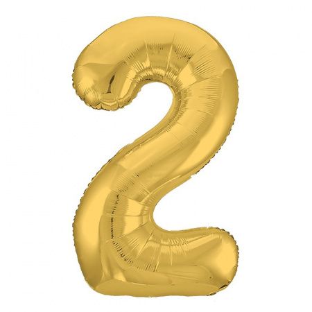 Купить Цифра "2" Золото Slim