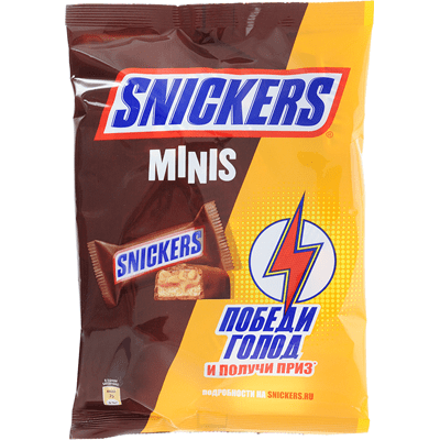 Купить SNICKERS БАТОНЧИКИ ШОКОЛАДНЫЕ MINIS 180 Г. доставка продуктов Тюмень . доставка продуктов в Тюмени . доставка фруктов Тюмень . доставка фруктов