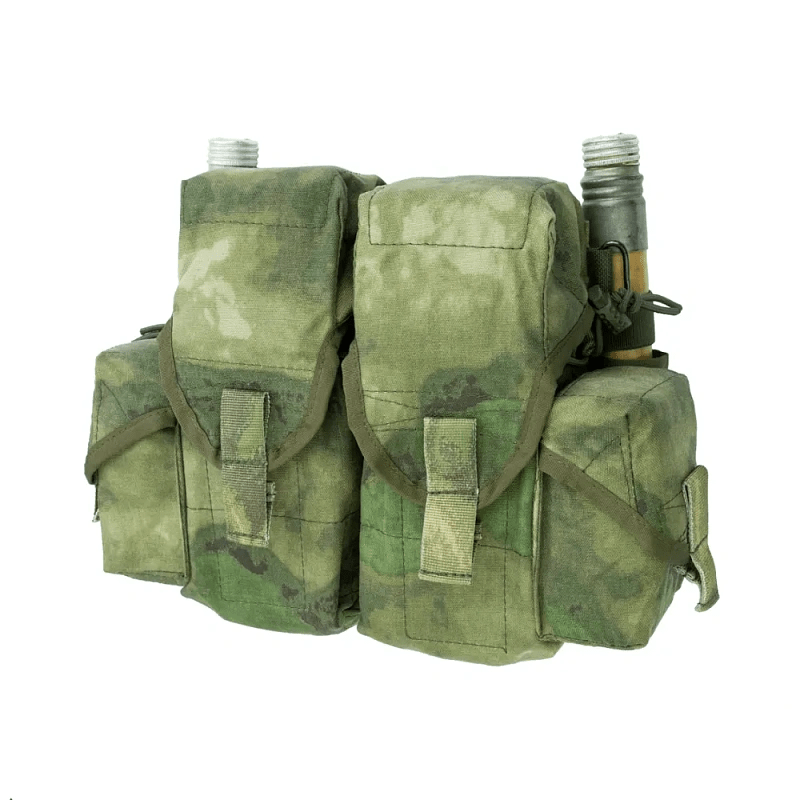 Купить Подсумок 4АК-2РГ-2РСП MOLLE ССО с кнопкой, липучкой и утяжкой мох
