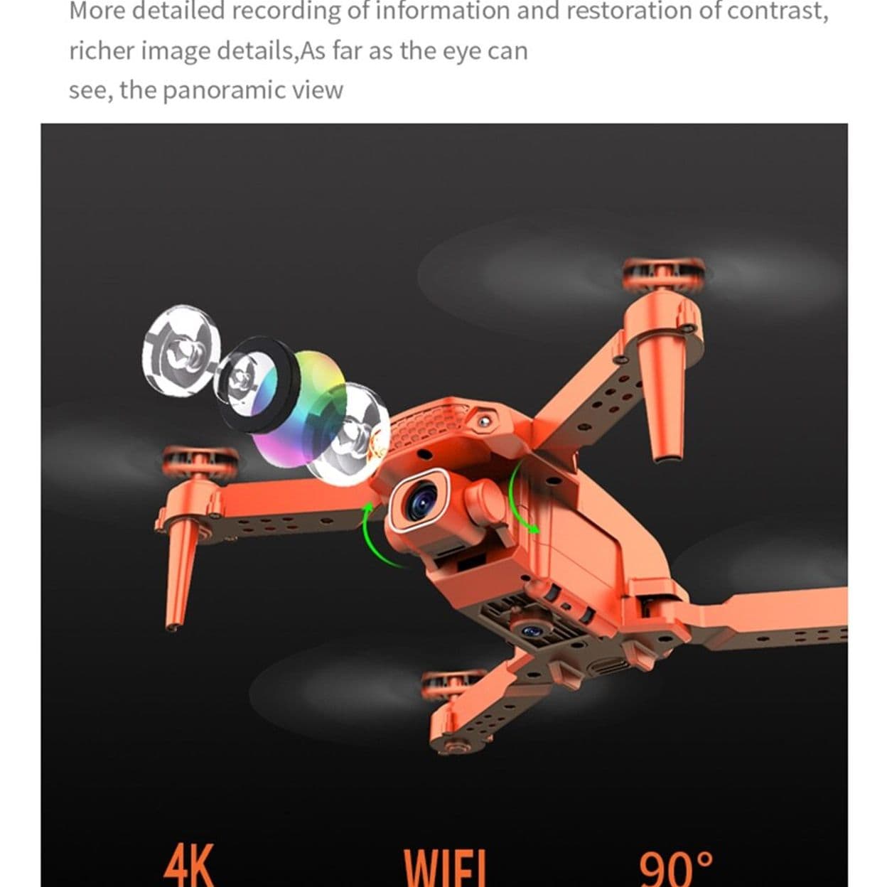 Купить Квадрокоптер дрон K5 с камерой DualCam 4K и 2 аккумулятора