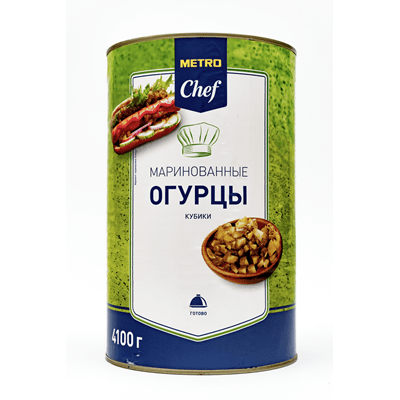 Купить ОГУРЦЫ METRO CHEF КУБИКИ 4250 Г. с доставкой на дом . Доставка продуктов Тюмень , доставка продуктов в Тюмени , dostavka-produktov-tyumen , dos