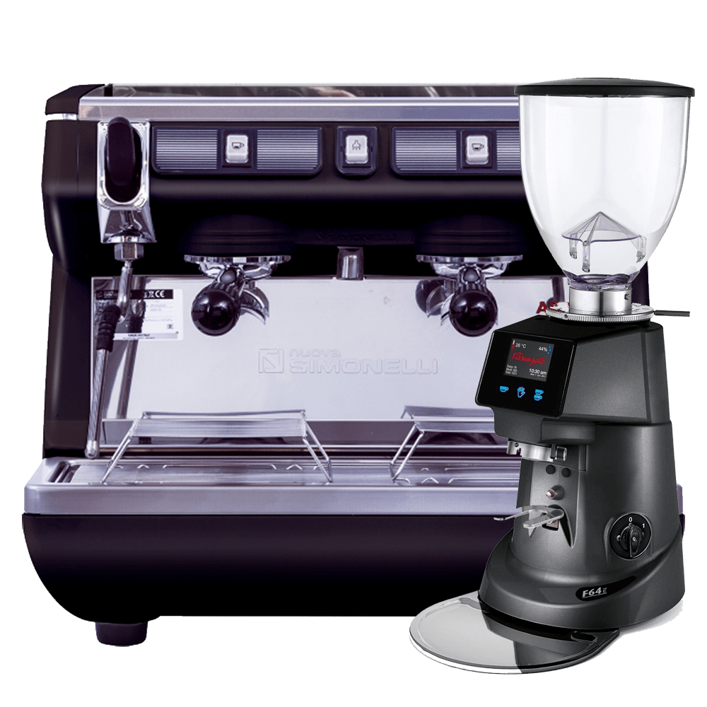 Купить Appia Life Compact 2 gr S Black полуавтомат + Кофемолка Fiorenzato F64 E