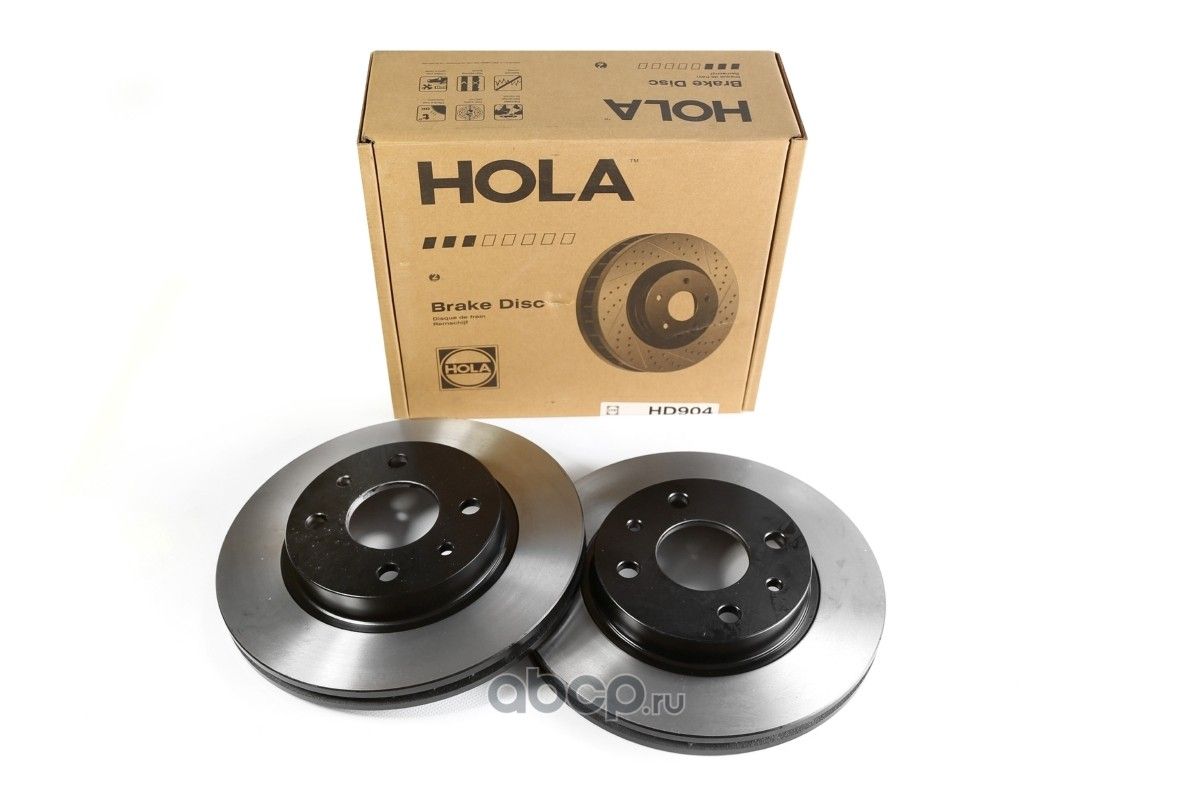 Купить HOLA HD904 Тормозной диск вентилируемый 2шт. LADA 2110-12, Kalina (1117-19), Priora (2170-72)