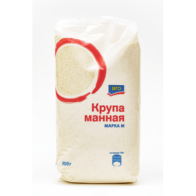 Купить КРУПА ARO МАННАЯ 800 Г. с доставкой на дом . Доставка продуктов Тюмень , доставка продуктов в Тюмени , dostavka-produktov-tyumen , dostavka-pro