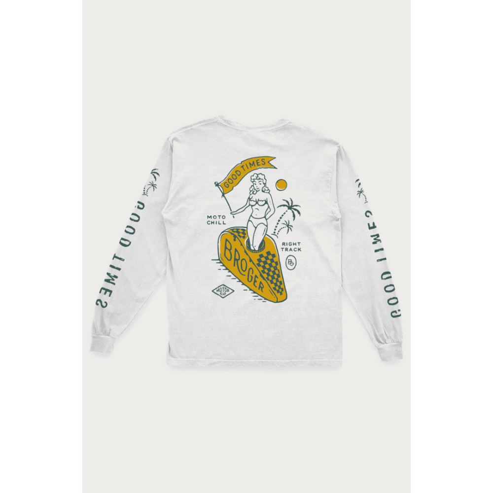 Купить LONGSLEEVE BROGER GOOD TIMES WHITE