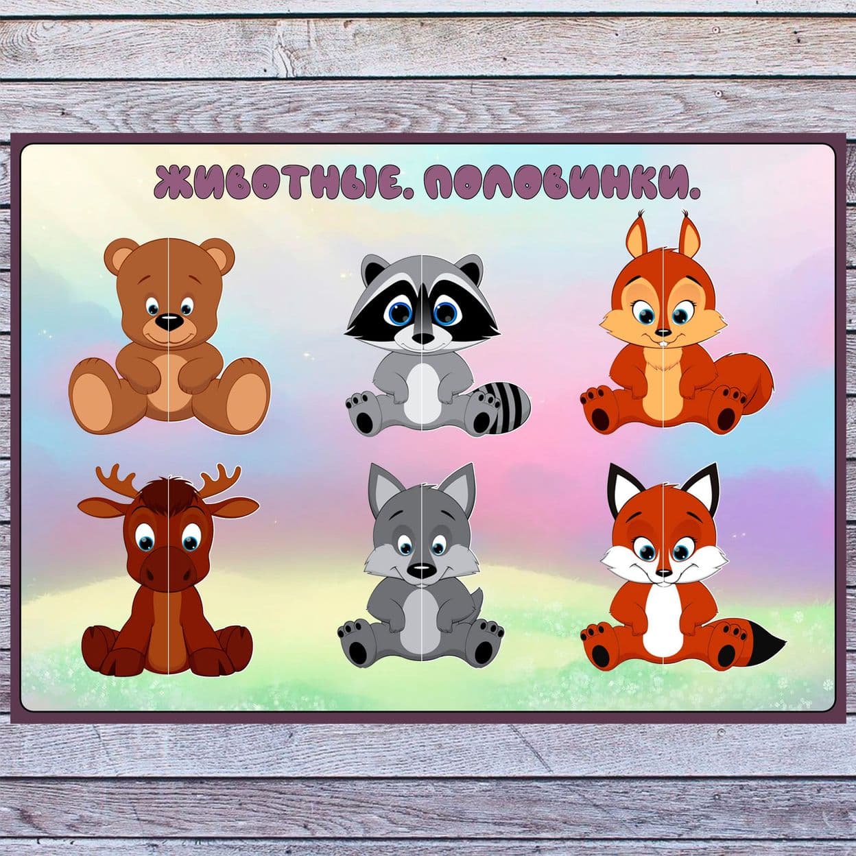 Купить Животные. Половинки