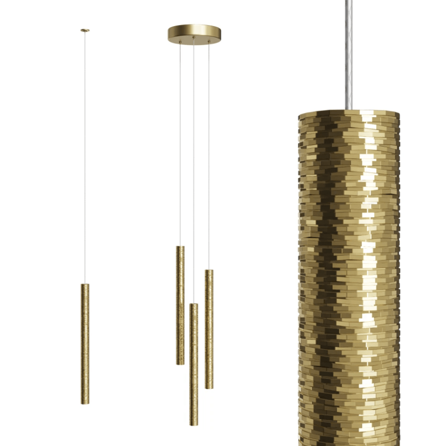 Купить Подвесной светильник из латунной трубы Premium Brass Laser IT-1642