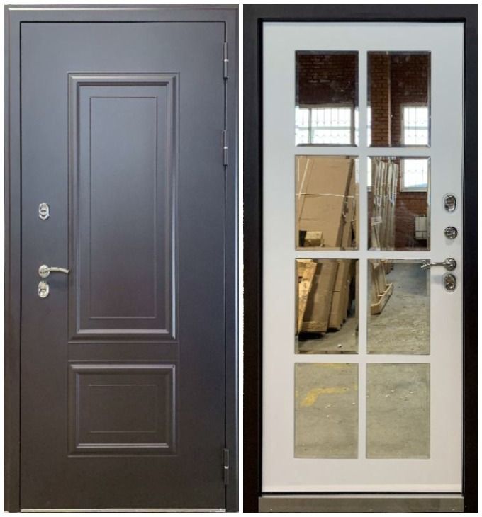 Купить Дверь входная "ТЕРМО" штамп зеркало, ЮДМ