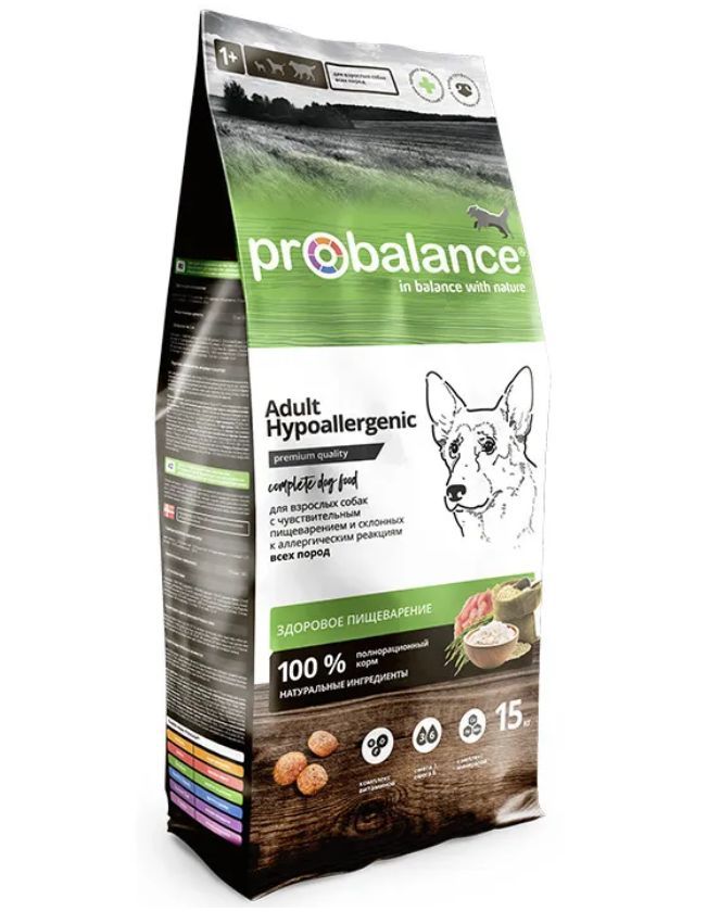 Купить Корм сухой для собак Probalance Delicate Digestion, профилактика нарушений пищеварения, с рыбой и рисом, 15 кг