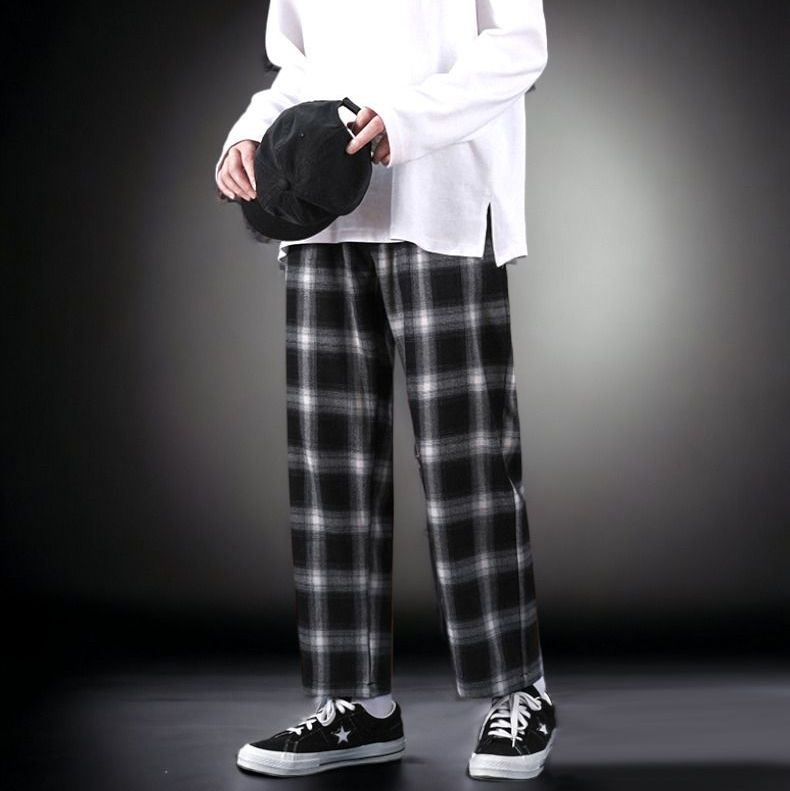 Купить Штаны в клетку прямого кроя «Vintage Black»