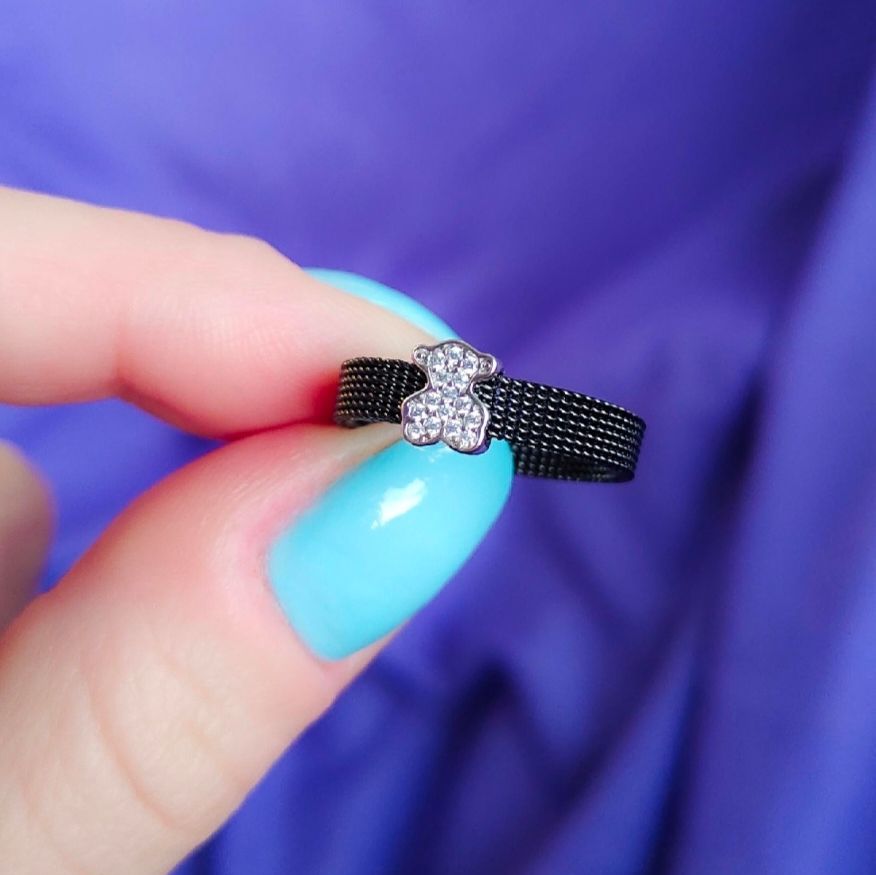Купить Кольцо Tous Mesh версия белое золото