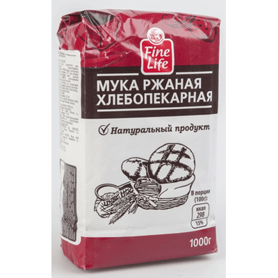 Купить МУКА РЖАНАЯ FINE LIFE 1 КГ. доставка продуктов Тюмень . доставка продуктов в Тюмени . доставка фруктов Тюмень . доставка фруктов в Тюмени . дос
