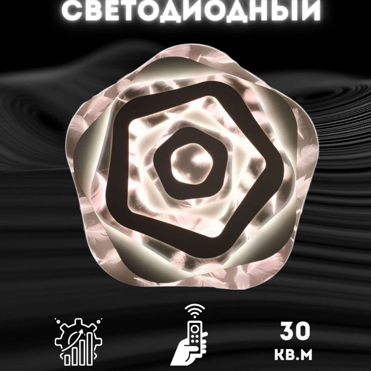 Купить Светильник потолочный, люстра LED светодиодная для гостиной, для спальни LS с пультом управления