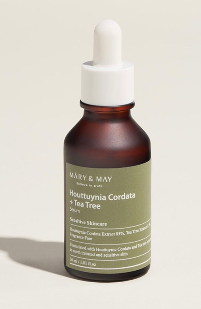 Купить Успокаивающая ампула с хауттюйнией и чайным деревом Mary&May Houttuynia Cordata + Tea Tree Serum