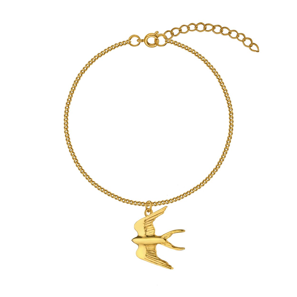 Купить MY SWALLOWS 2.0 Браслет с подвесом маленькой ласточки, позолота