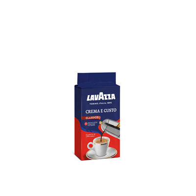 Купить LAVAZZA КОФЕ МОЛОТЫЙ НАТУРАЛЬНЫЙ ЖАРЕНЫЙ CREMA E GUSTO 250 Г. доставка продуктов Тюмень . доставка продуктов в Тюмени . доставка фруктов Тюмень