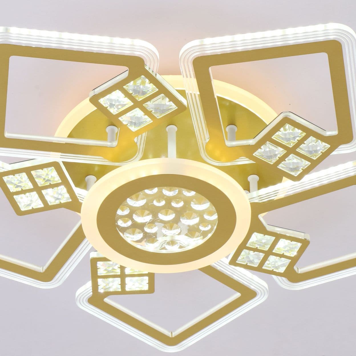 Купить Люстра потолочная/ Люстра для кухни, спальни, комнаты/ Светодиодный светильник, квадраты LS-001189-