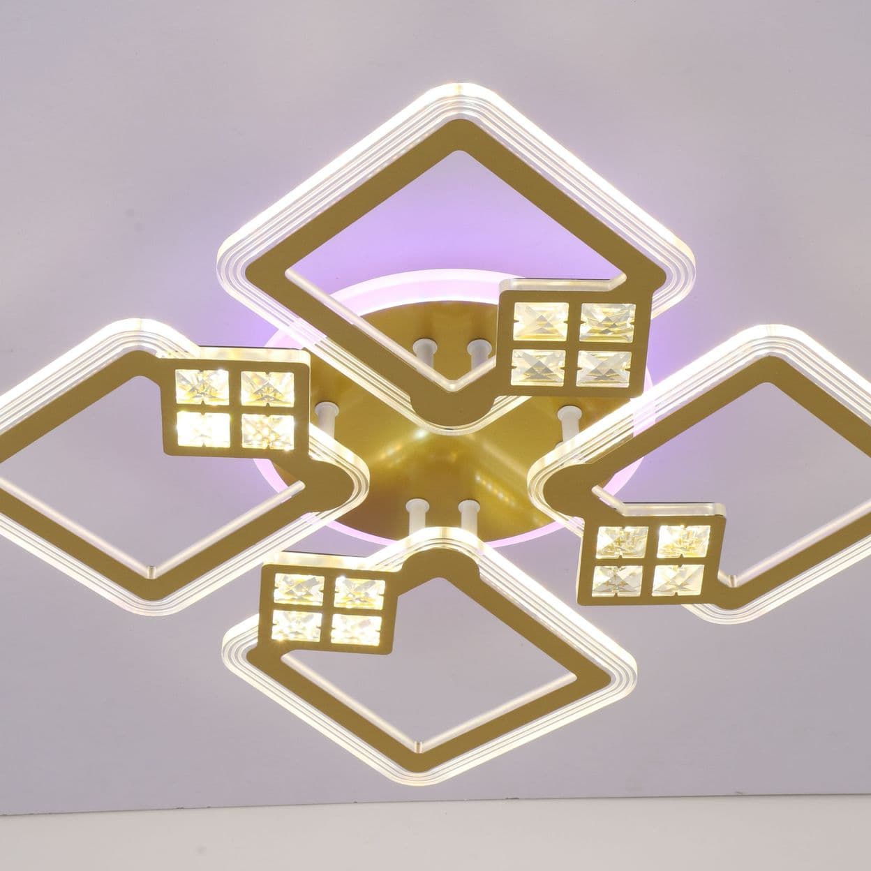 Купить Люстра потолочная/ Люстра для кухни, спальни, комнаты/ Светодиодный светильник, квадраты LS-001189-