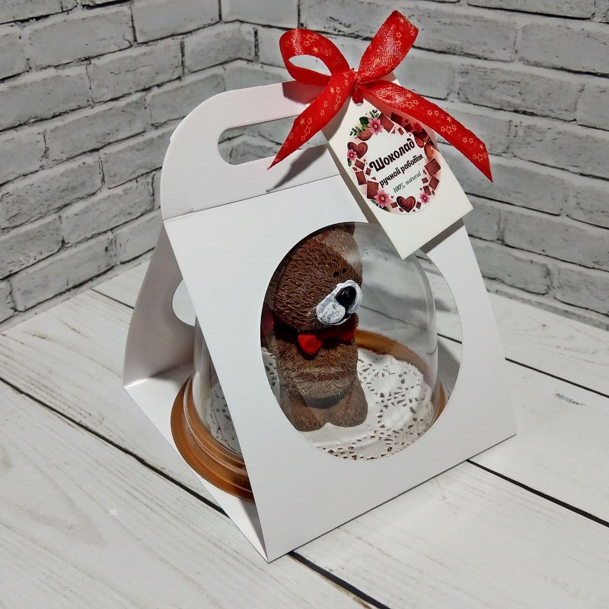 Купить Мишка с розой 3D