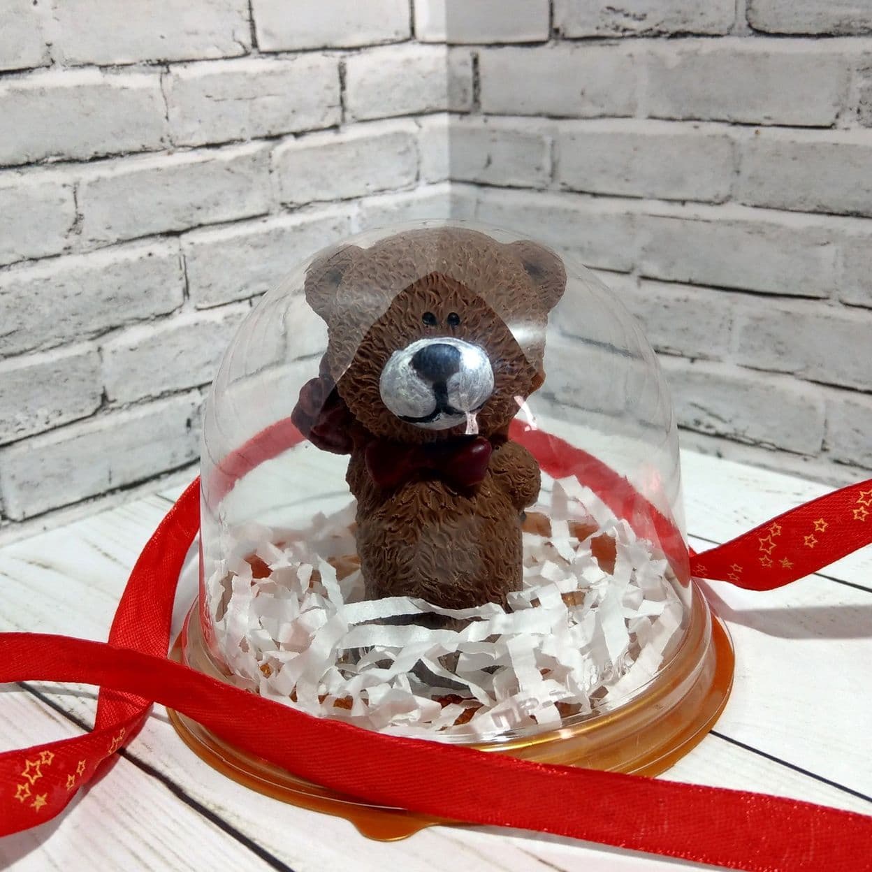 Купить Мишка с розой 3D