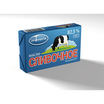Купить МАСЛО СЛИВОЧНОЕ ЭКОМИЛК ВЫСШИЙ СОРТ 82,5% 180 Г. доставка продуктов Тюмень . доставка продуктов в Тюмени . доставка фруктов Тюмень . доставка ф