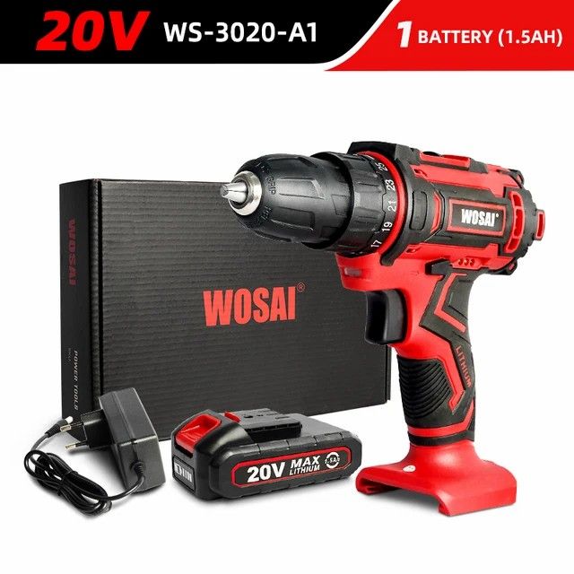 Купить Аккумуляторная дрель-шуруповерт Wosai 20V WS-3020