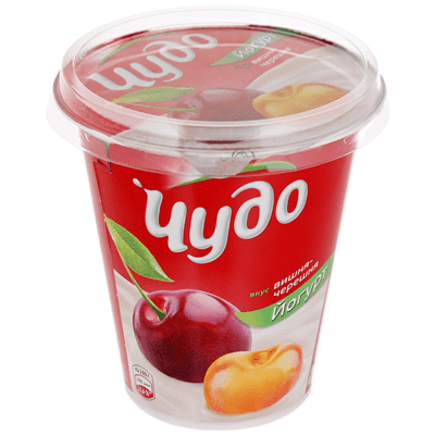 Купить ЙОГУРТ ЧУДО СО ВКУСОМ ВИШНЯ-ЧЕРЕШНЯ 2,5% 290 Г. с доставкой на дом . Доставка продуктов Тюмень , доставка продуктов в Тюмени , dostavka-produkt