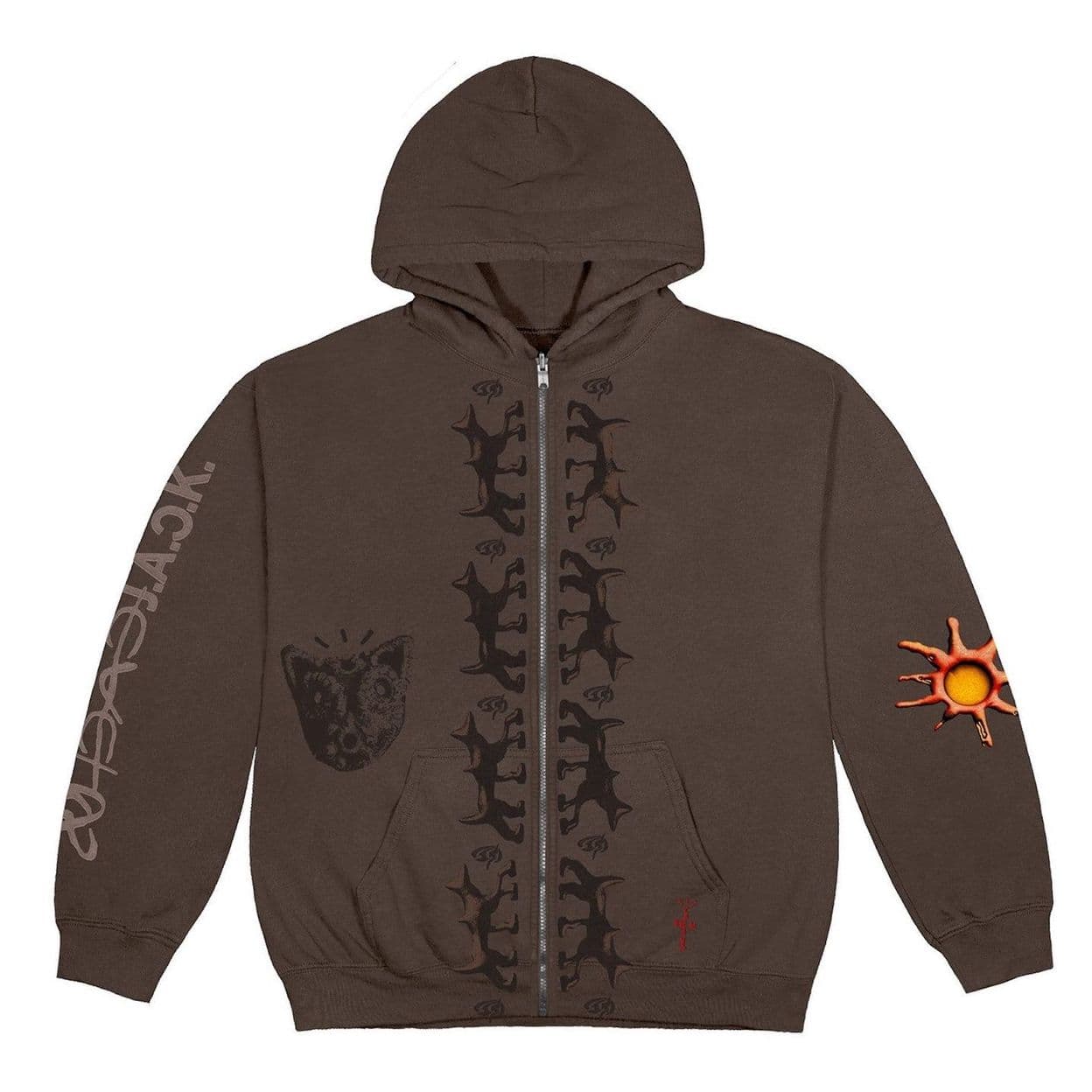 Купить Travis Scott Reverse Dog Zip Up Hoodie