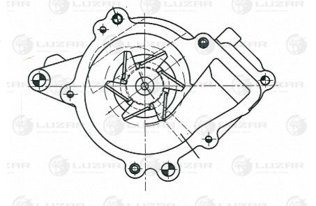 Купить Luzar LWP 0544 Насос водяной для а/м Chevrolet Captiva (11-)/Vectra C (02-) 2.0i/2.2i/2.4i ()